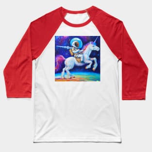 Astronaut riding unicorn Baseball T-Shirt